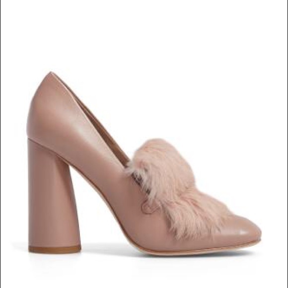 Donald Pliner Napa leather and rabbit fur pump - Picture 4 of 8